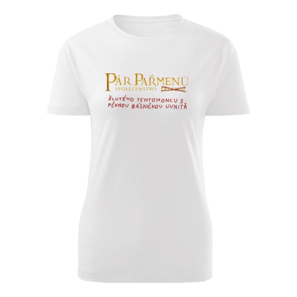 Tričko s potlačou PP bílé dámské