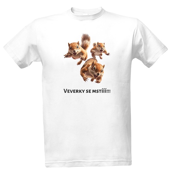 Veverky se mstí - bílé tričko